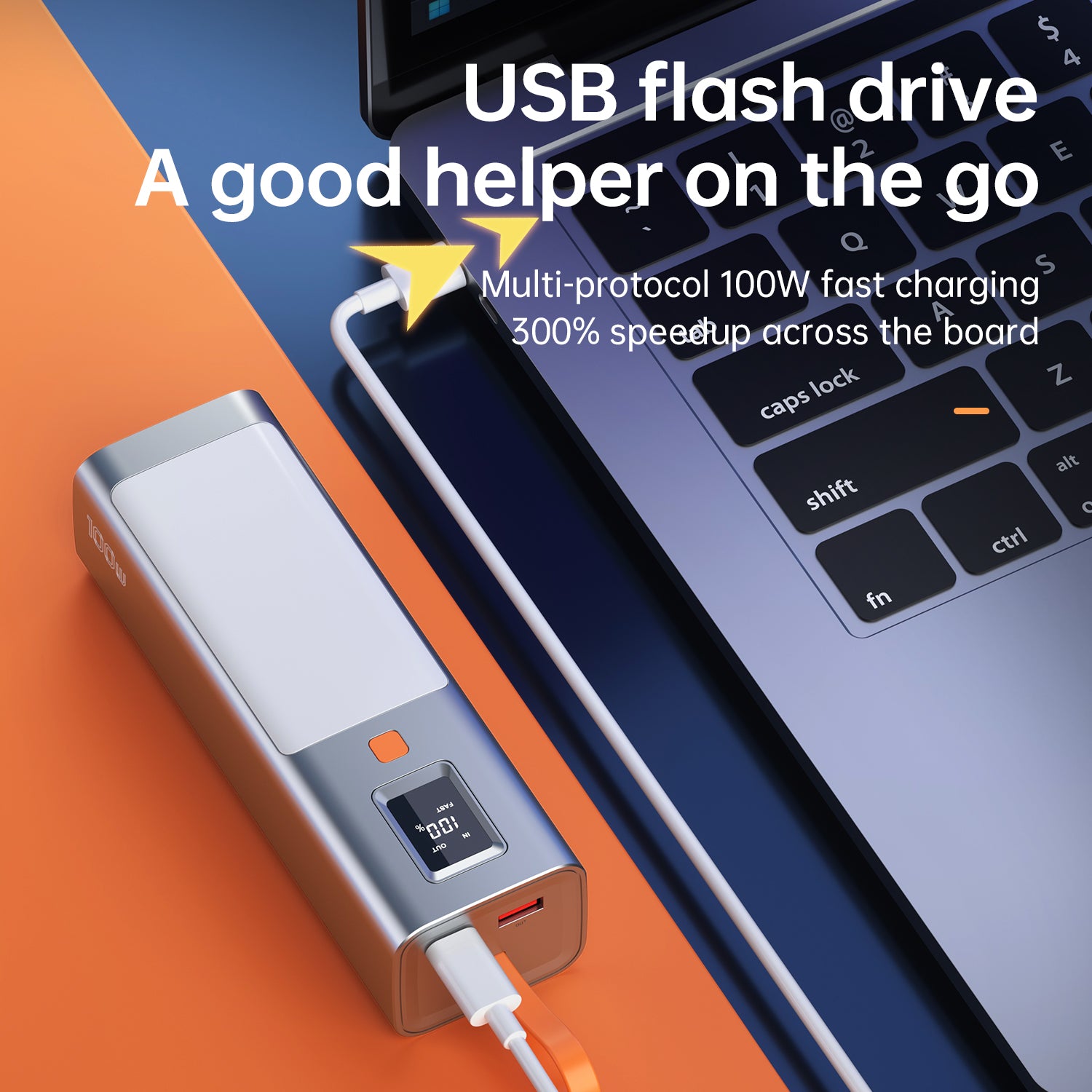 GUSGU Power Go P100 20,000mAH Portable Power Bank, 100W Max Fast Charging Battery Bank with USB C/USB A Port